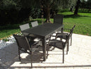 Tavolo Cuba Allungabile 150/210x90x75 h cm in Alluminio Antracite