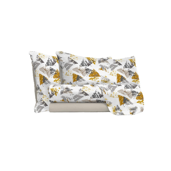 Set Lenzuola Sopra Sotto e Federe in Microfibra Urban Giallo Varie Misure sconto