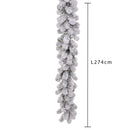 Festone Natalizio Artificiale Innevato 274 cm in Sintetico