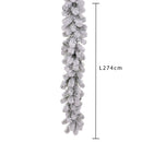 Festone Natalizio Artificiale Innevato 274 cm in Sintetico