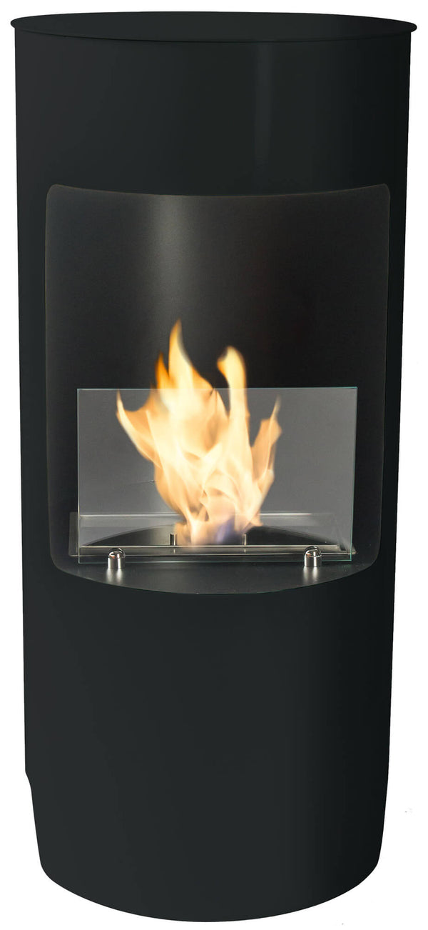 Camino a Bioetanolo da Pavimento Ø45x95 cm Karlsen Cortina Nero prezzo