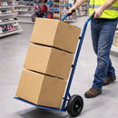 Carrello per Trasporto Portapacchi 100x38x48 cm Struttura Leggera e Ruote Rigide Portata 80 kg in Metallo Blu      