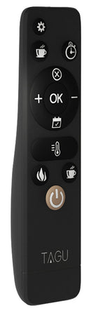 Camino Elettrico da Pavimento Effetto Fiamma 1500W Tagu Hagen Grigio Scuro