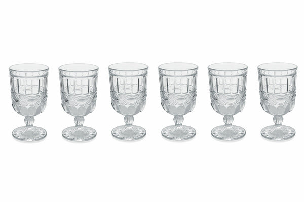 prezzo Set 6 Calici in Vetro Trasparente 275 ml Villa d'Este Home Tivoli Nobilis