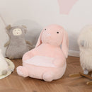 Poltroncina per Bambini 60x50x59 cm in Peluche Coniglio Rosa