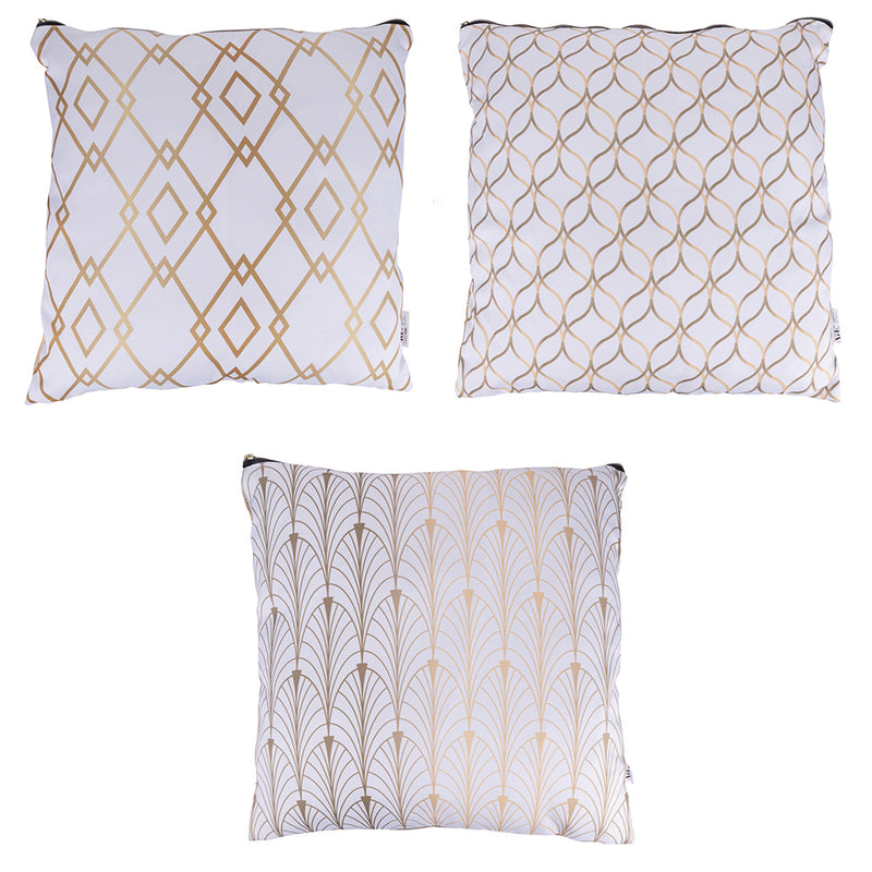 Set 3 Cuscini Decorativi 45x45 cm in Poliestere VdE Tivoli 1996 Charleston 