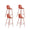 Set 4 Sgabelli 47,5x47xH91,5 cm in Polipropilene Frida Ruggine