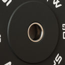 Set 2 Dischi Pesi da 5kg in Gomma con Foro da 2"/5 cm per Manubri e Bilancieri Nero    