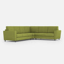 Divano Angolare 6 Posti 288x228x85 cm Yasel in Tessuto Verde