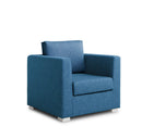 Poltrona in Stoffa Blu con Cuscino Daisy