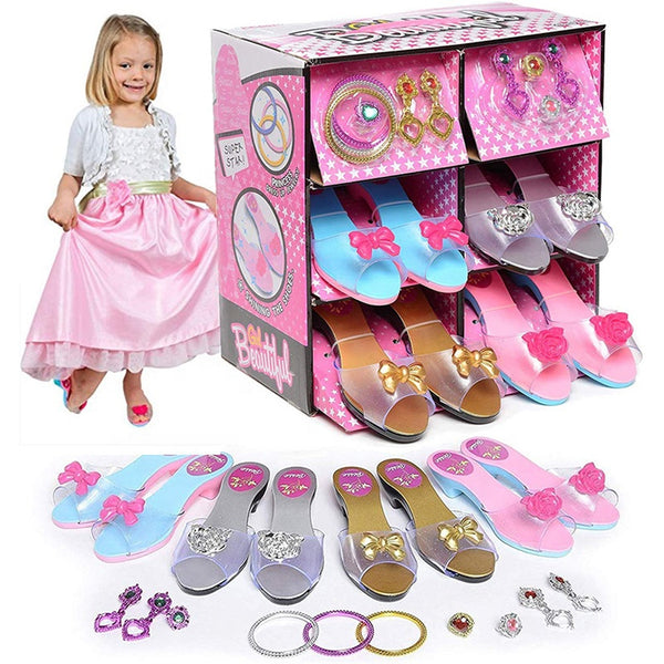 Playset Principessa per Bambina Gioco con Scarpe e Accessori Rosa prezzo