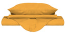 Copripiumino Matrimoniale con Sacco e Federe Tinta Unita Rigato Arancione