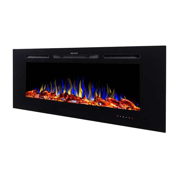 acquista Camino Elettrico da Incasso 54,4x182,8x14 cm Effetto Fiamma 1500W Heracles