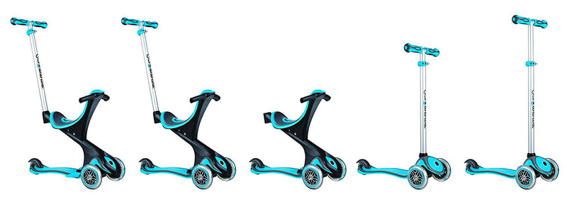 Monopattino Passeggino Triciclo 3 Ruote 5 in 1 Globber Evo Comfort Azzurro