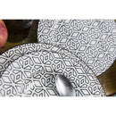 Servizio Piatti 18 Pezzi in Gres Villa d'Este Piper Black