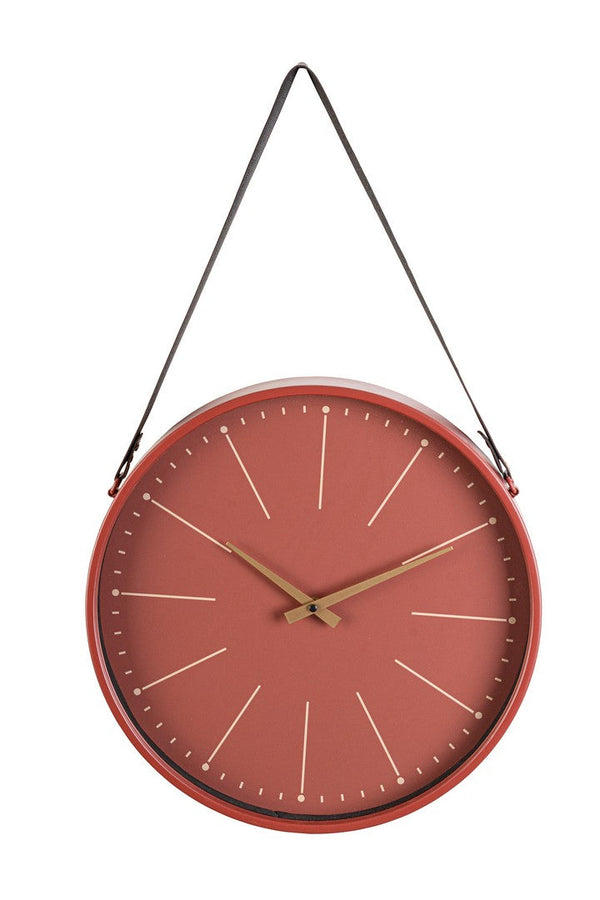 Orologio da Parete  40x6x66 cm in Legno Timely Mattone sconto