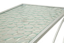 Console Paradise Coppia 100x30x78 cm in Metallo e Vetro Argento      