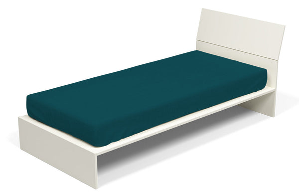 Lenzuolo Sotto con Angoli ed Elastico Tinta Unita Verde Petrolio sconto