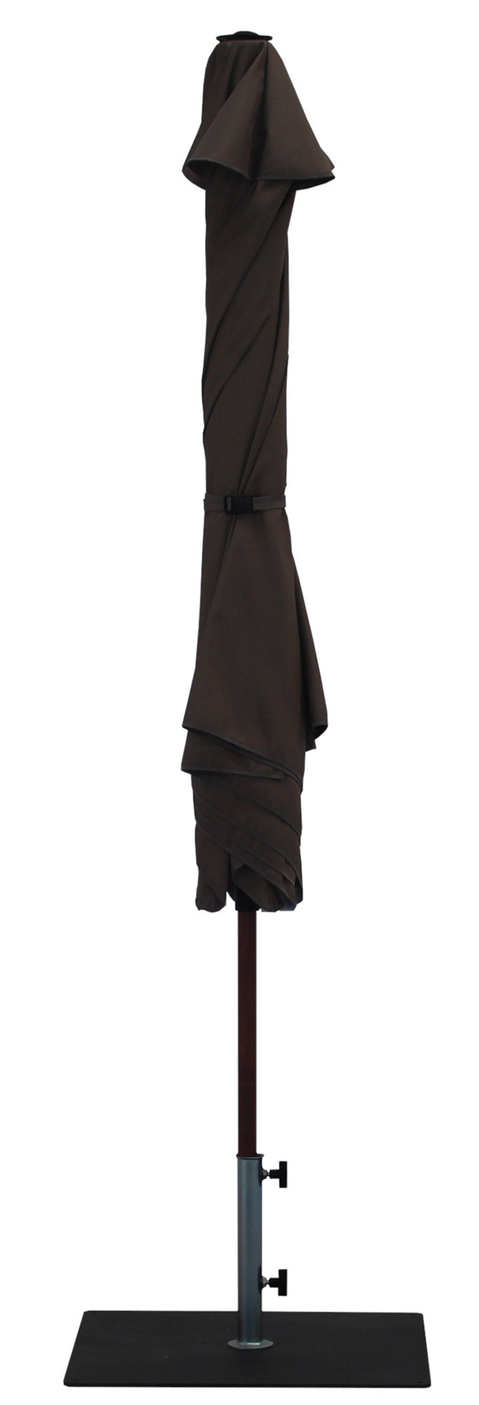 Ombrellone da Giardino Ø3 m Palo Ø38 mm in Alluminio Effetto Legno Tessuto Poliestere Trend Wood Taupe