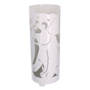 Portaombrelli in metallo bianco cane tondocm Ø19xh49