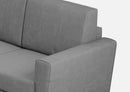 Divano Angolare 5 Posti 228x228x85 cm Yasel in Tessuto Grigio