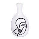 Vaso con Viso Ø12,6x23 cm  in Ceramica VdE Tivoli 1996 Vis a Vis