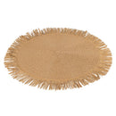 Set 4 Tovagliette con Frange Ø38x0,3 cm  in Carta effetto Juta VdE Tivoli 1996 Shades of Chocolate