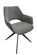 Sedia con Braccioli 59.5x63x81 cm in Poliestere Vivian Grey