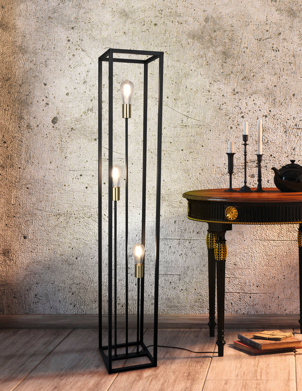 Piantana da Interno   in Metallo Nero Opaco sconto