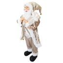 Pupazzo Babbo Natale H90 cm con Luci e Suoni Champagne
