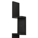 Libreria da Parete con Mensole in Legno MDF Nero 12x12x120 cm 