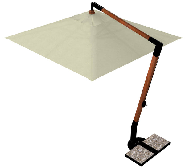 prezzo Ombrellone da Giardino Decentrato 4x4m in Legno Telo in Acrilico Danieli San Francisco Ecrù