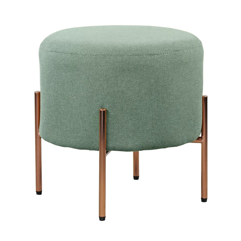 Pouf Poggiapiedi Ø40 cm in Tessuto Kate Verde