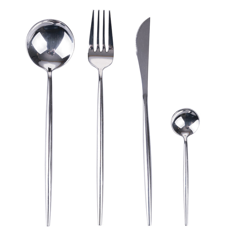 Servizio Set di Posate 24 Pezzi in Acciaio Inox VdE Tivoli 1996 Preciosa Silver