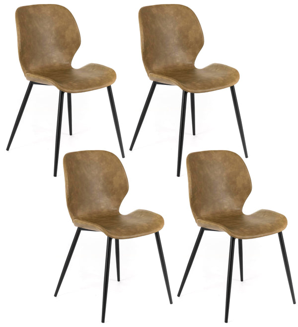 Set 4 Sedie 55x45xH83 cm in Soft-Touch Diana Sabbia online