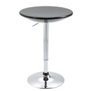 Tavolino da Bar Ø61x76-97 cm in Acciaio e ABS Nero