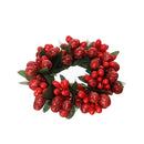 Set 12 Giro Candela con Bacche Ø7 cm Rosso