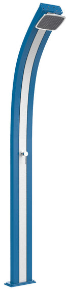 Doccia Solare da Esterno Giardino 25L Miscelatore Arkema Spring Fascia Inox Blu