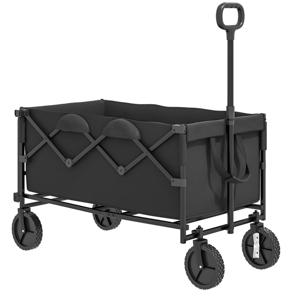 Carrello da Giardino 160L 95x55x102 cm Capacità 100 kg Pieghevole Nero online
