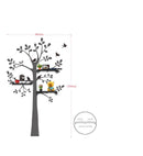 Sticker da Muro Tree con Mensole 90x150 cm Plastica