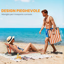 Set 2 Sdraio da Spiaggia 154x57x52 cm con Schienale Regolabile su 4 Livelli in Acciaio e Poliestere Arancione      