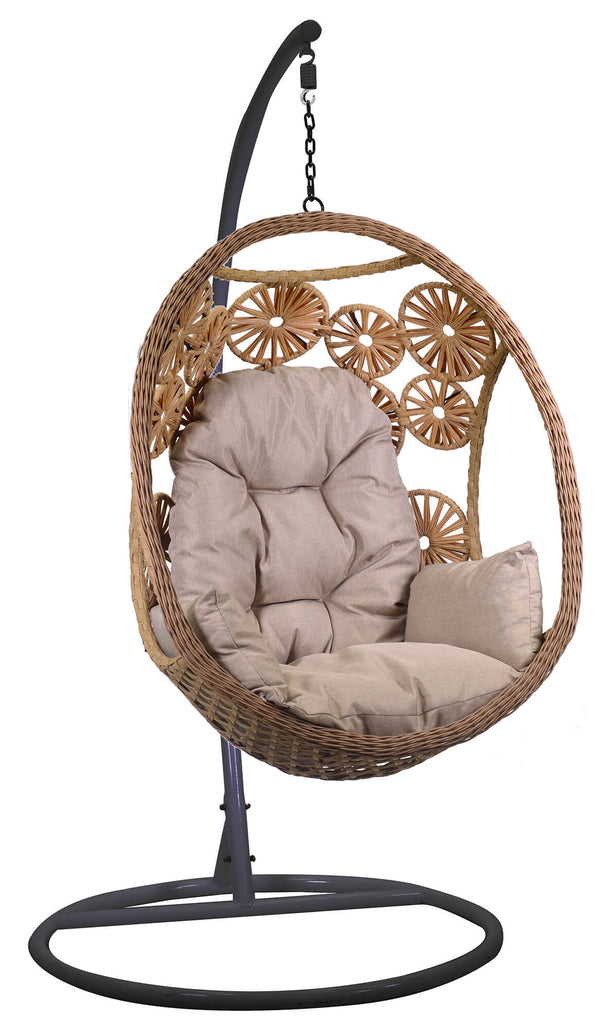 sconto Amaca Dondolina da Giardino 116x100x200 cm Clinton Beige