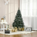 Albero di Natale Artificiale Innevato 150 cm 676 Rami con Pigne Apertura Automatica Verde