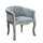 Poltrona Coreen in Velluto Grigio 61x61x71 h cm in Legno Grigio