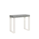 Consolle Allungabile 90-300x40x77 cm Tecno Noce telaio Bianco