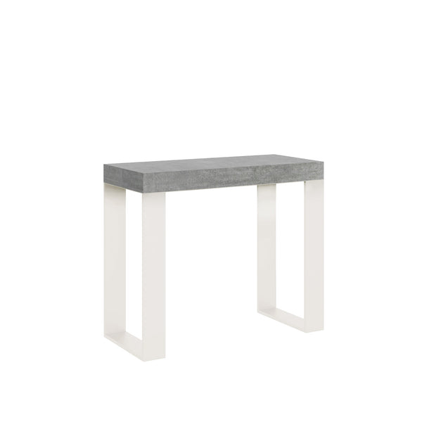 sconto Consolle Allungabile 90-196x40x77 cm Tecno Small Noce telaio Bianco