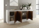 Mobile Buffet 4 Ante 207x50x80 cm in Legno TFT Frame Bianco e Rovere
