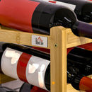 Cantinetta Portabottiglie 16 Bottiglie 43x23,5x38 cm in Legno di Bambù