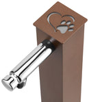 Fontana a Colonna Rubinetto Temporizzato con Base e Vaschetta Abbeveratoio Belfer 42/REX-P Ruggine