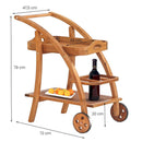 Carrello da cucina portavivande con vassoio 47,5x72xH79 cm in legno Tristan
